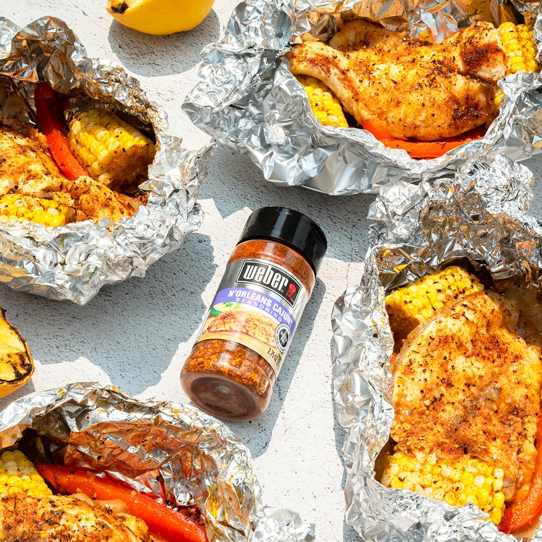 Weber N'Orleans Cajun seasoning on rice dish adds zesty notes.
