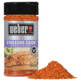 Weber N'Orleans Cajun seasoning rub on chicken delivers savory kick.