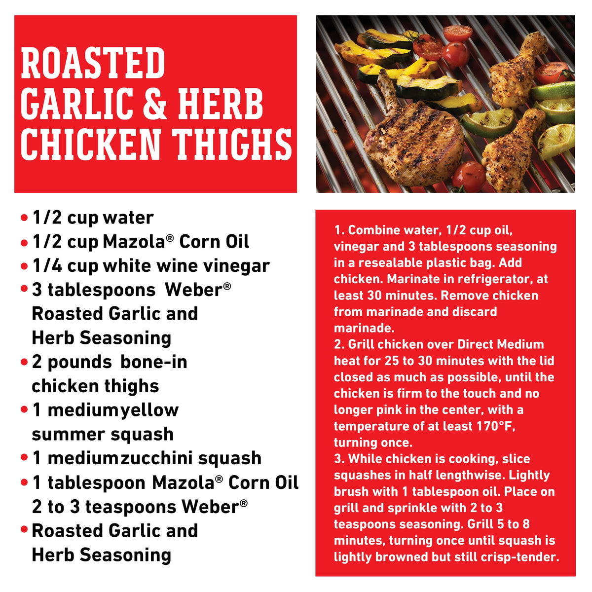 Weber Roasted Garlic & Herb Seasoning on pork chops for depth of flavor