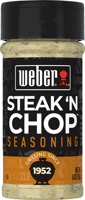 Weber Steak N Chop Seasoning pack 6oz boosts beef flavor for perfect grills