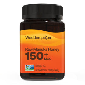 Wedderspoon Manuka honey jar front showcases premium New Zealand honey for daily sweetness