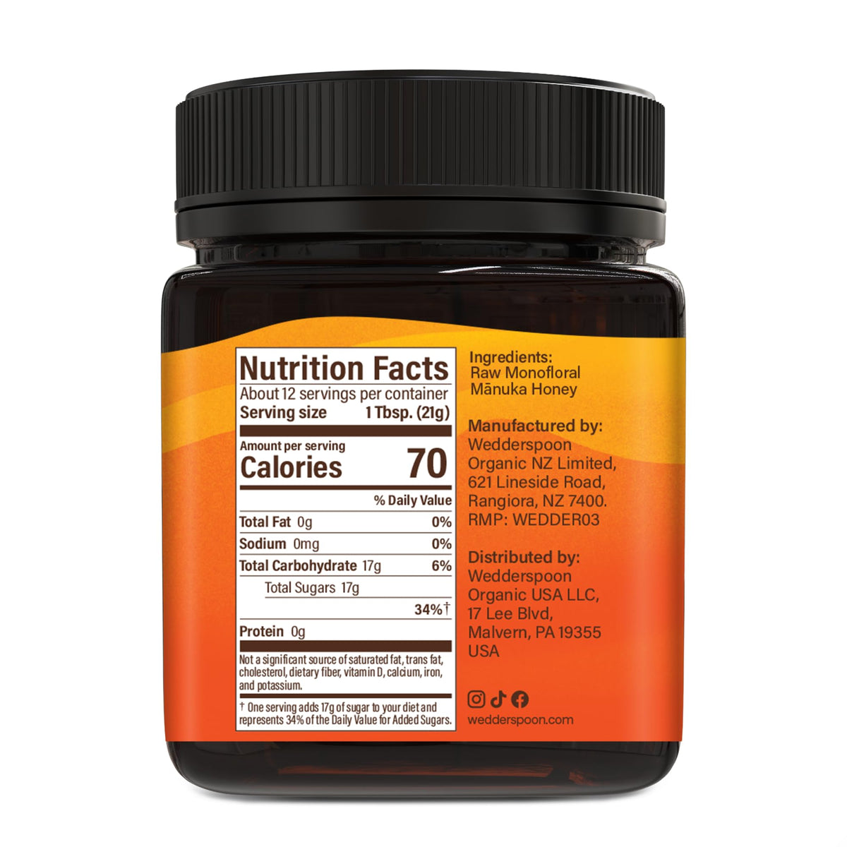 Spoonful of Wedderspoon Raw Honey, drizzle-ready for toast and yogurt