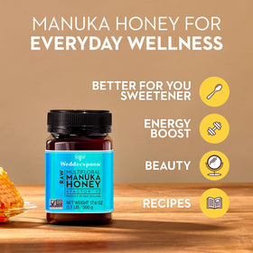 Wedderspoon Manuka honey on yogurt highlighting creamy sweetness