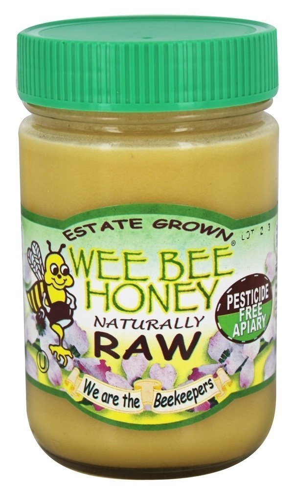 Wee Bee Honey Naturally Raw 1lb jar enhances tea with natural sweetness.