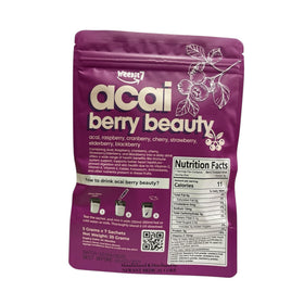Weekit berry drink sachets being poured into water for convenient on-the-go nourishment.