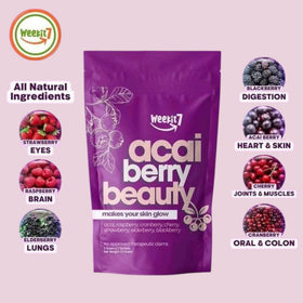 Weekit glass with prepared berry drink highlighting tasty wellness refreshment.