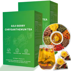 WEERSHUN Goji Berry Chrysanthemum Tea bag close-up for a soothing daily ritual