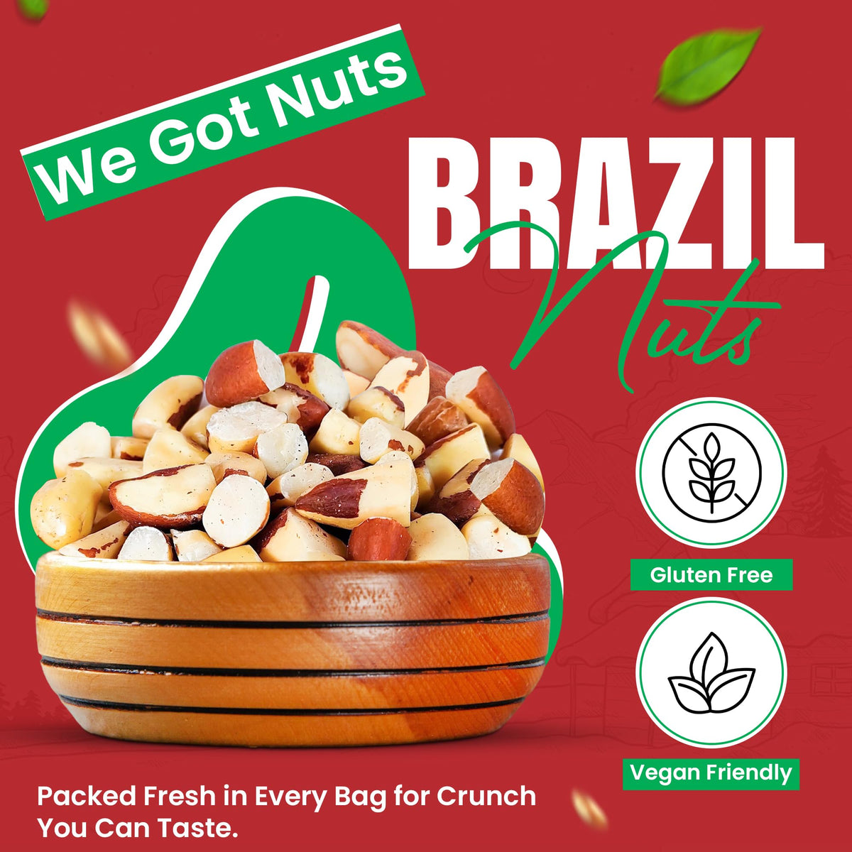 Close-up of We Got Nuts Raw Brazil Nuts highlights freshness and quality