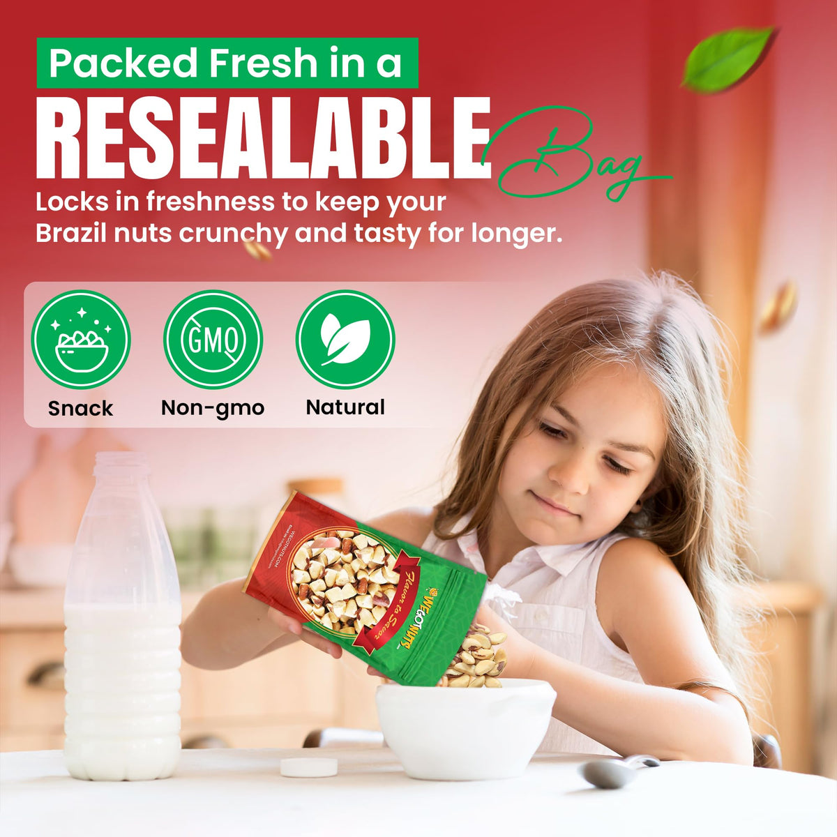 Kosher-certified We Got Nuts Raw Brazil Nuts support dietary choices
