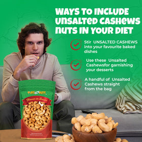 Resealable bag feature—We Got Nuts cashews stay fresh and crunchy after opening.