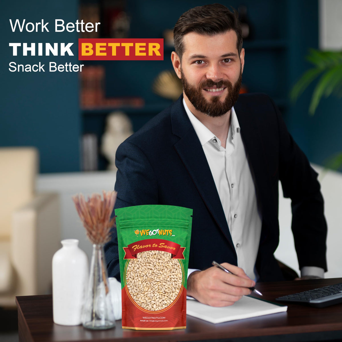 We Got Nuts snack-ready seeds, great for trail mixes and on-the-go energy.
