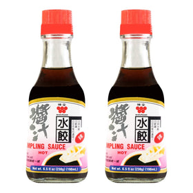WEICHUAN Dumpling Sauce Hot bottle for easy dipping and controlled pour.