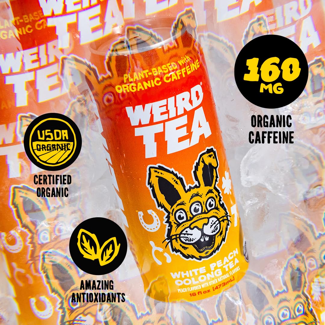 WEIRD can pouring with 160mg organic caffeine for daytime focus.