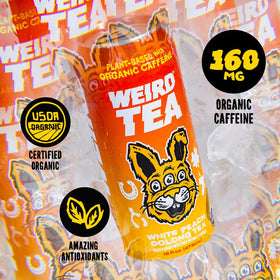 WEIRD can pouring with 160mg organic caffeine for daytime focus.