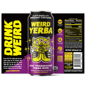 WEIRD USDA Organic seal confirms certification on Acai Pomegranate Yerba Mate
