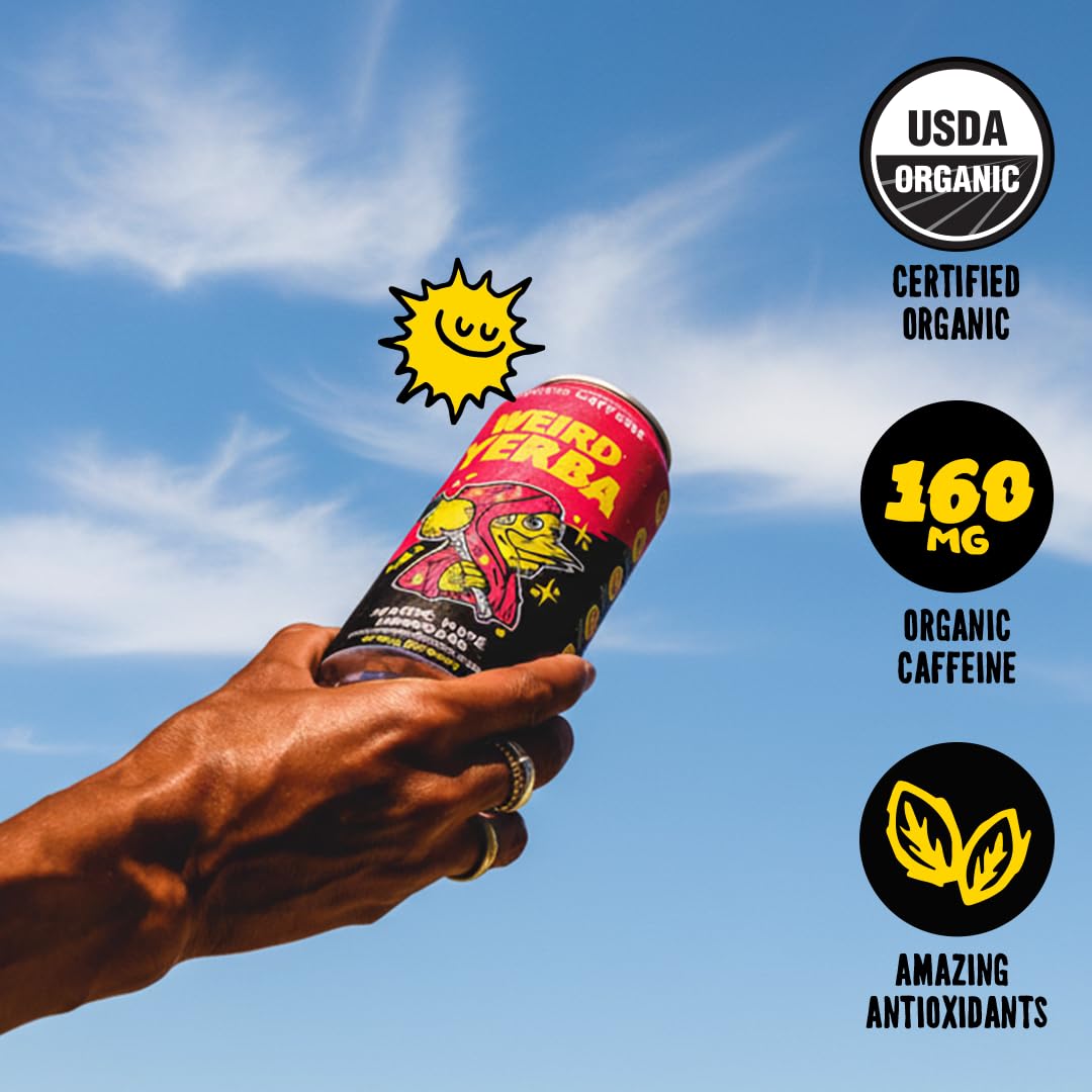 WEIRD lemon flavor imagery on the can signaling crisp taste and refreshing finish