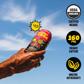 WEIRD lemon flavor imagery on the can signaling crisp taste and refreshing finish