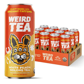 WEIRD white peach oolong tea can seen up close for a refreshing energy boost.