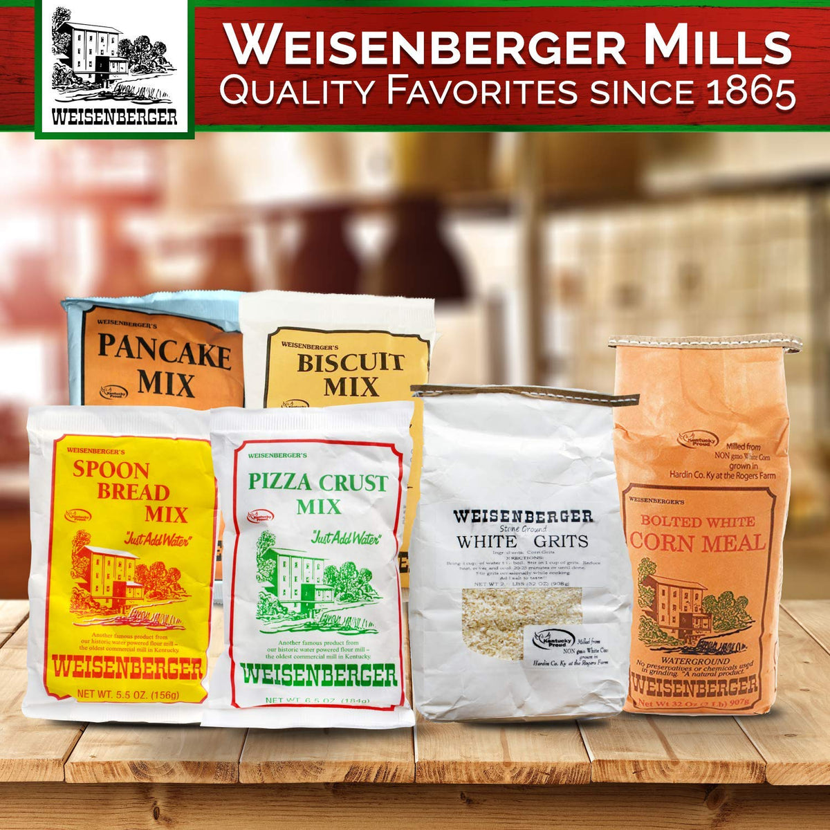 Weisenberger Pizza Crust Mix in use for weeknight oven time with inviting aroma.