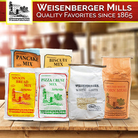 Weisenberger Spoon Bread Mix kitchen scene suggesting family dinner ideas