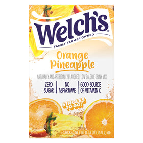 Welch's cherry pomegranate packet for rich flavor and no added sugar.