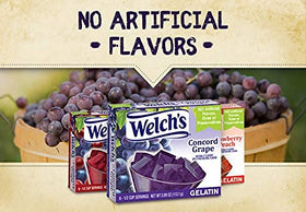 Welch's Concord Grape Gelatin cups in a snack pack display.