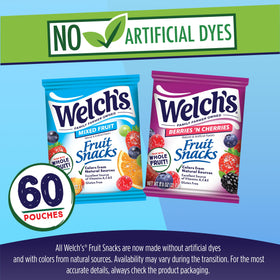 Welch's Fruit Snacks 0.8oz packs ready for lunches and on-the-go moments
