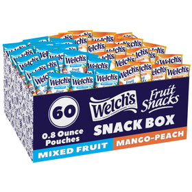 Welch's Fruit Snacks 60-pack box, convenient on-the-go snacking.