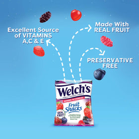 Welch's ingredients label close-up shows real fruit as the first ingredient.