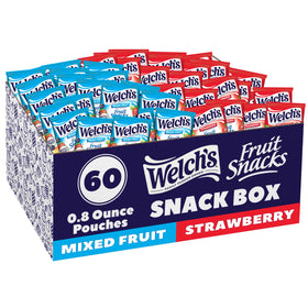 Welch's Fruit Snacks 60-pack box, ready for family snacking.