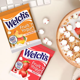 Welch's Fruit 'n Yogurt individual snack packs, perfect for school lunches.