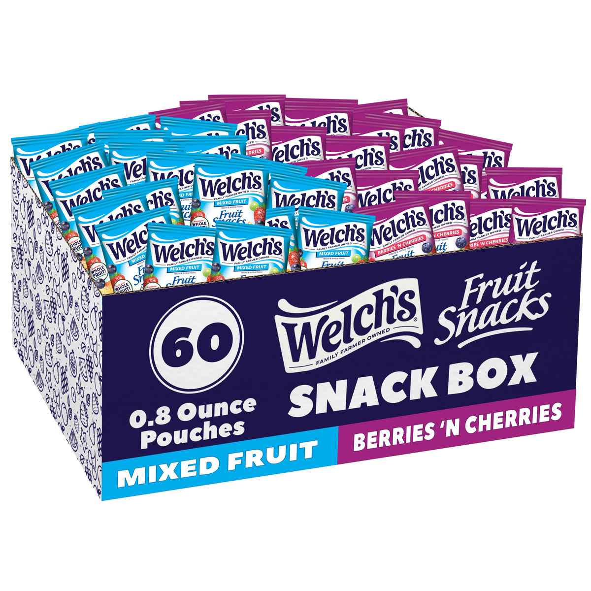 Welch's Fruit Snacks mixed fruit and berries box for family snacking