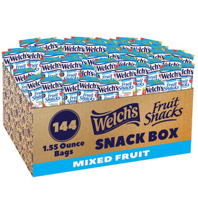 Welch's Fruit Snacks mixed fruit bulk pack with 144 single-serve bags for classroom snacking