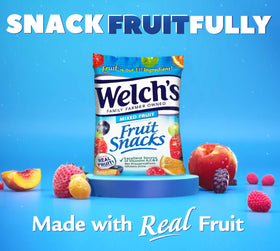 Welch's Fruit Snacks real fruit first-ingredient image highlights wholesome flavor and simple ingredients
