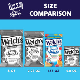 Welch's Fruit Snacks school lunch image shows convenient single-serving bags for busy days