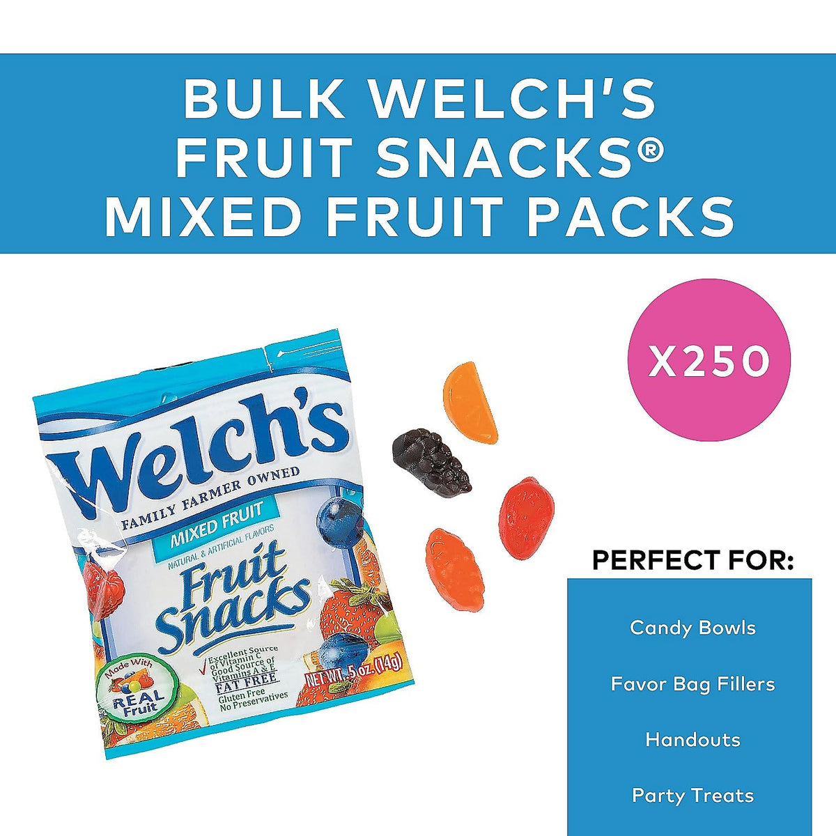 Snack-time display emphasizes gluten-free and fat-free options for quick picks.