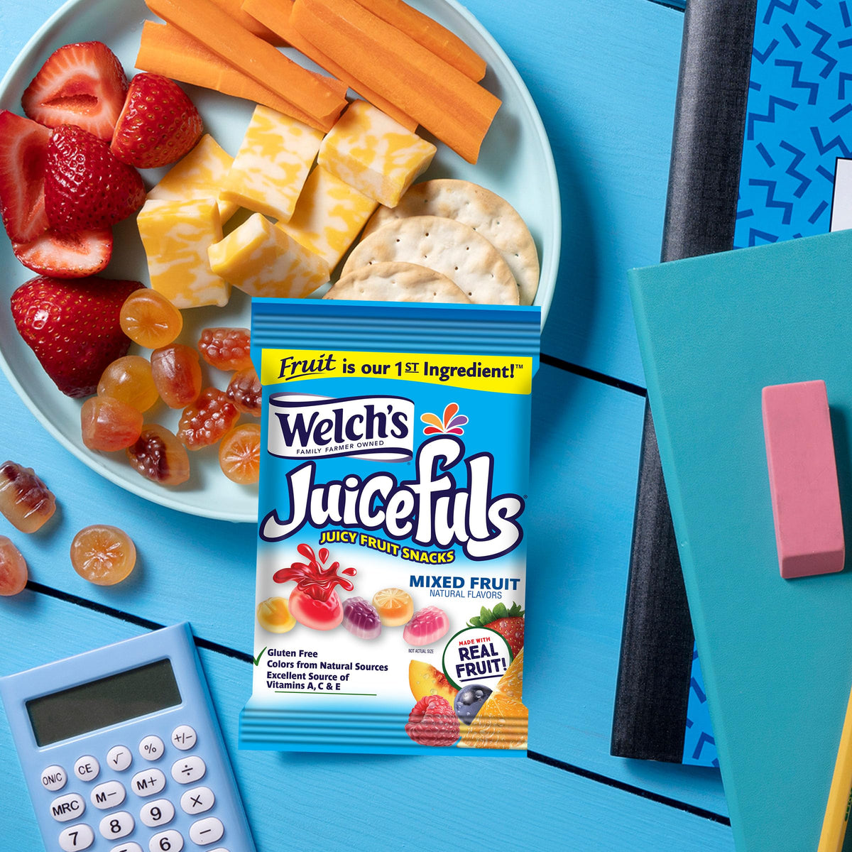 Welch's Juicefuls Gluten Free label on convenient snack