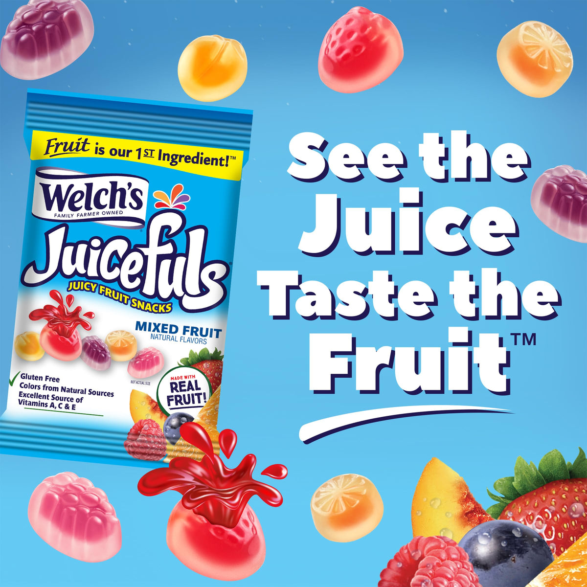 Welch's Juicefuls Sharing size bags ready for on-the-go