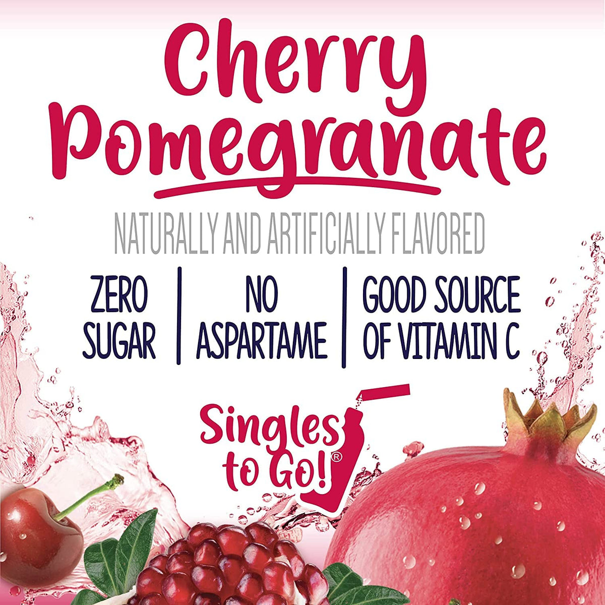 Welch's Singles To Go cherry-pomegranate drink in a glass, refreshing