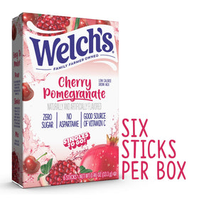 Ingredient label highlighting natural flavors and no aspartame in Welch's mix.