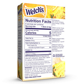 Welch's Singles To Go orange pineapple packets, pocket-friendly flavor boosts for water.
