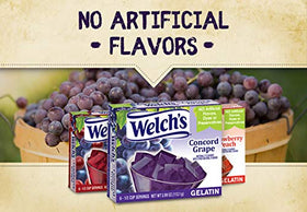 Welch's Strawberry Peach gelatin box shown for convenient lunchbox use
