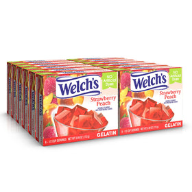 Welch's Strawberry Peach gelatin cups ready to snack as a refreshing treat