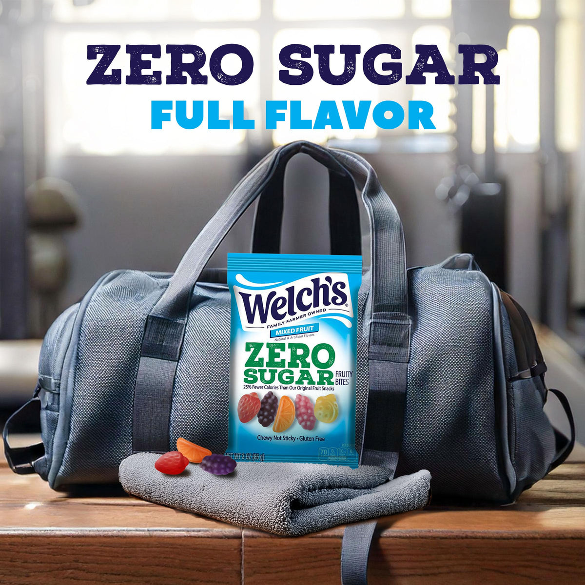 Welch's Zero Sugar Fruity Bites on-the-go pack satisfies cravings