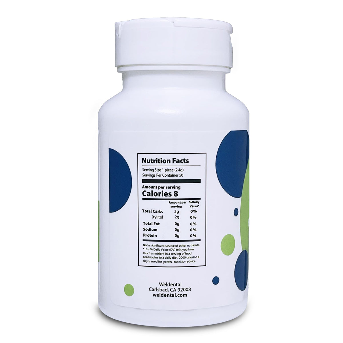 Welldental gum peppermint coating close-up highlighting refreshing flavor