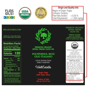WellEatable Award-winning producer label close-up signals top quality and harvest-driven flavor.