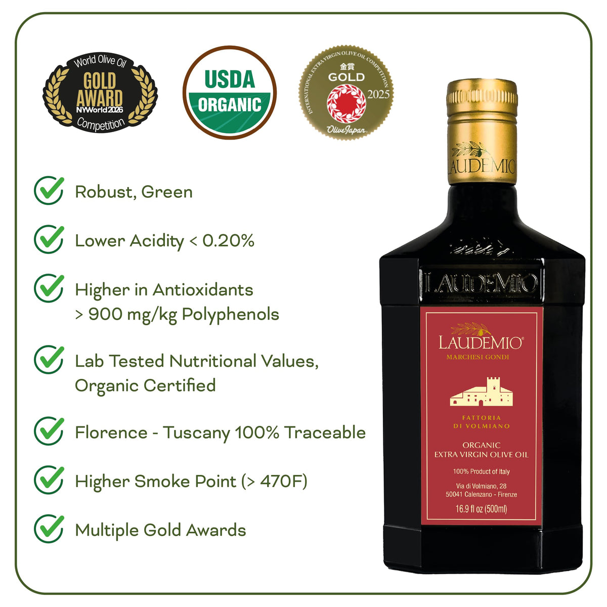 WellEatable Laudemio Volmiano label detail highlights early harvest quality from a Tuscan estate