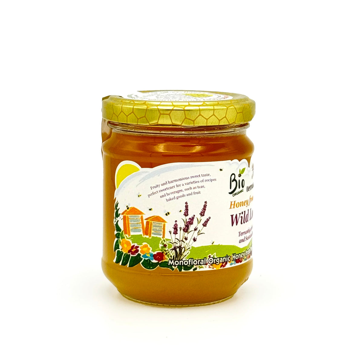 WellEatable Wild Lavender Honey product brochure view with producer information