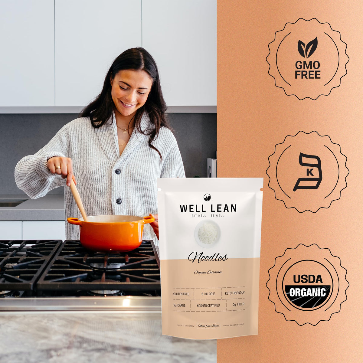 Well Lean six-pack konjac noodles ready for quick healthy meals