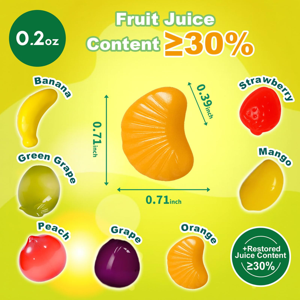 WellSpring fruit-shaped gummies vibrant shapes with fruity notes